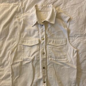 Oversized denim vest